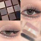 9 Color Eyeshadow Palette Vibrant Glitter and Matte Makeup Kit