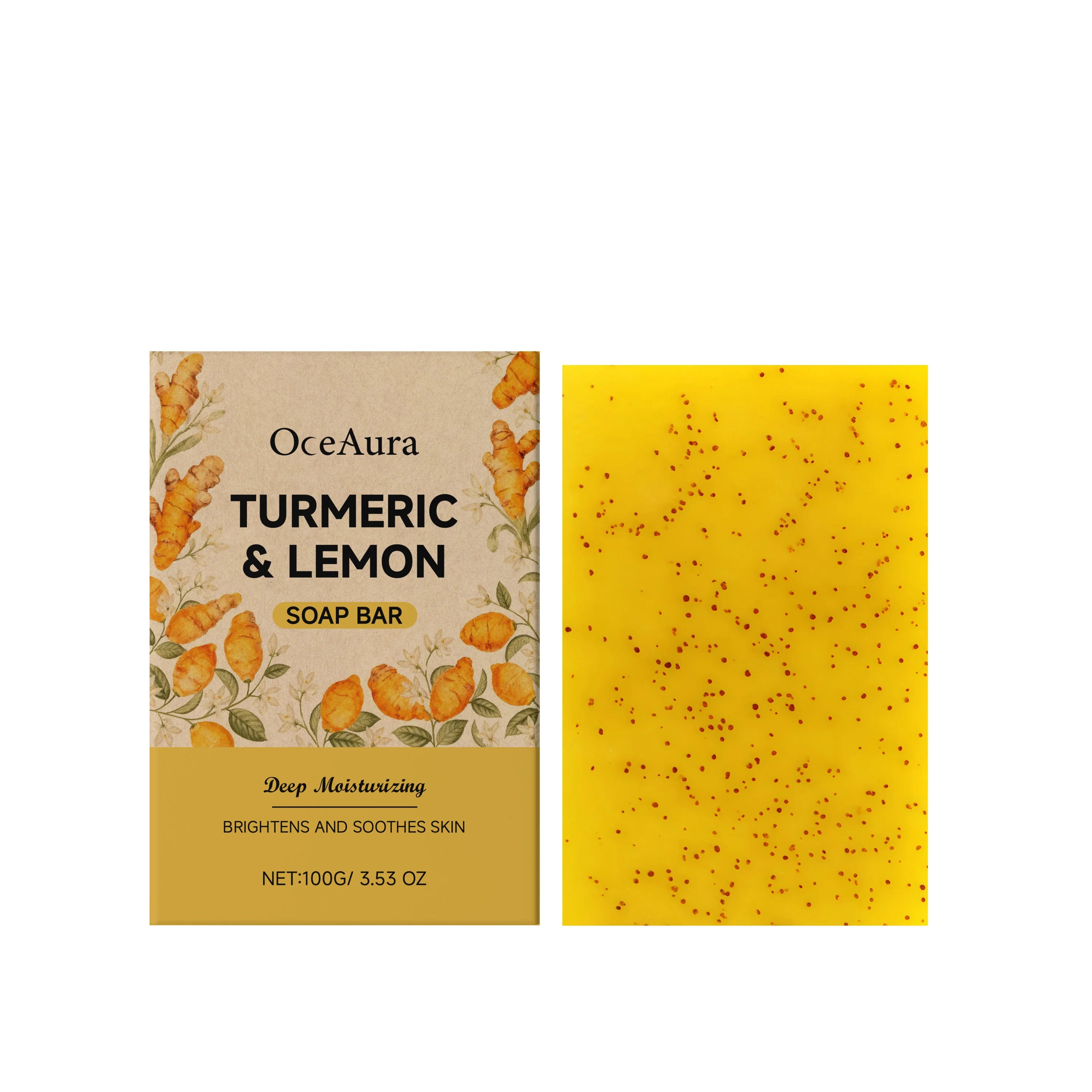 Turmeric Kojic Acid Brightening Bar Soap for Face and Body Cleansing - 16