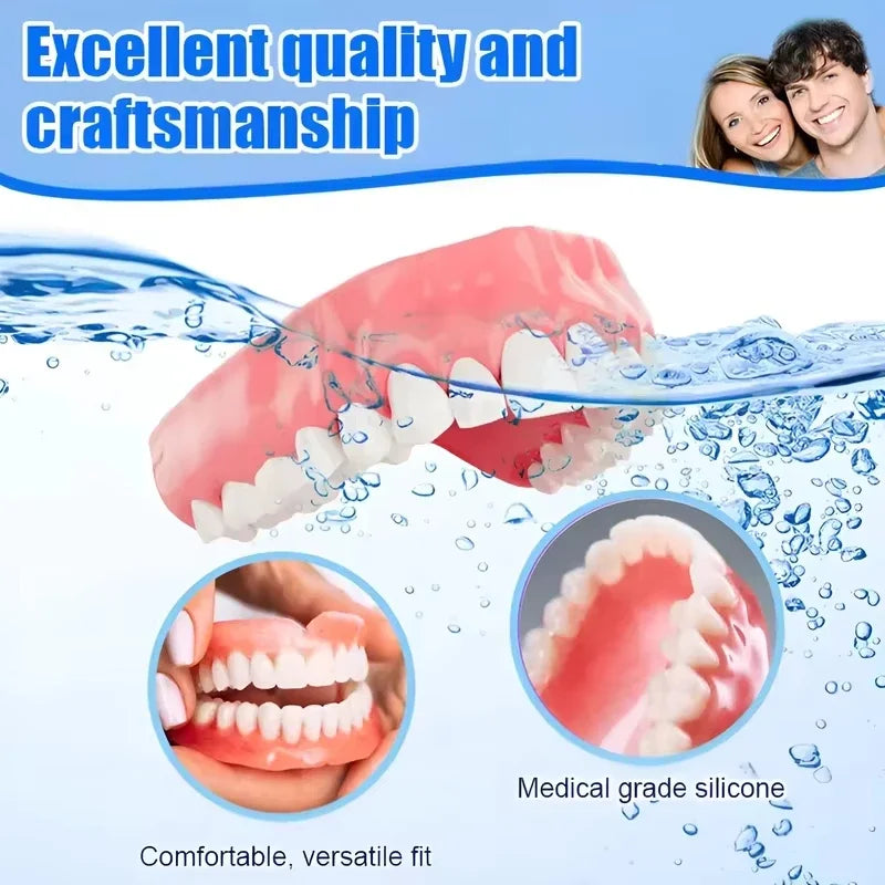 Full Mouth Cosmetic Denture Smile Set with Storage Case