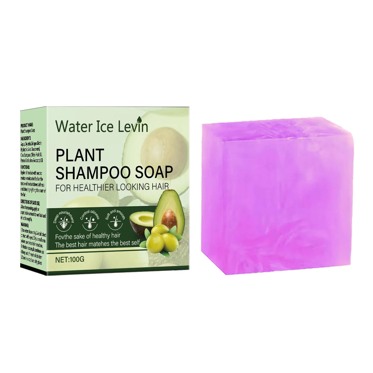 Plant Shampoo Soap Bar with Collagen and Olive Fruit Oil