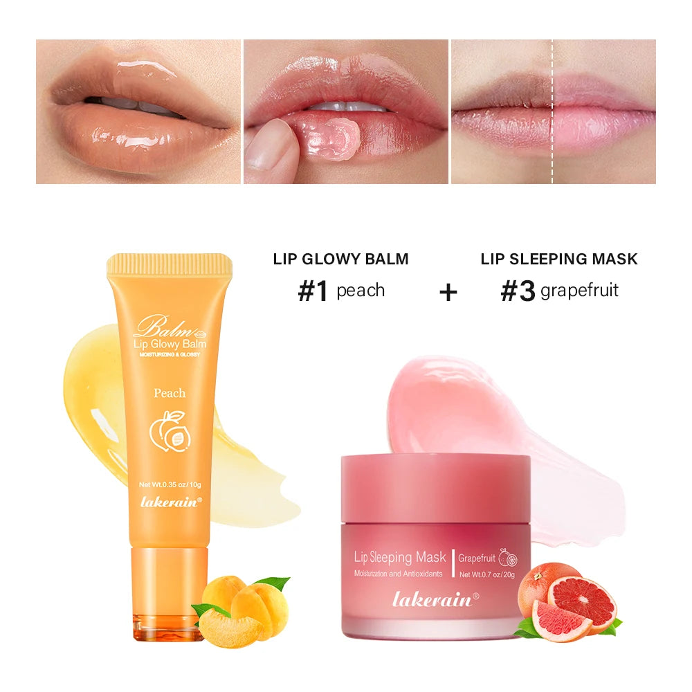 Moisturizing Lip Balm and Sleeping Mask Set