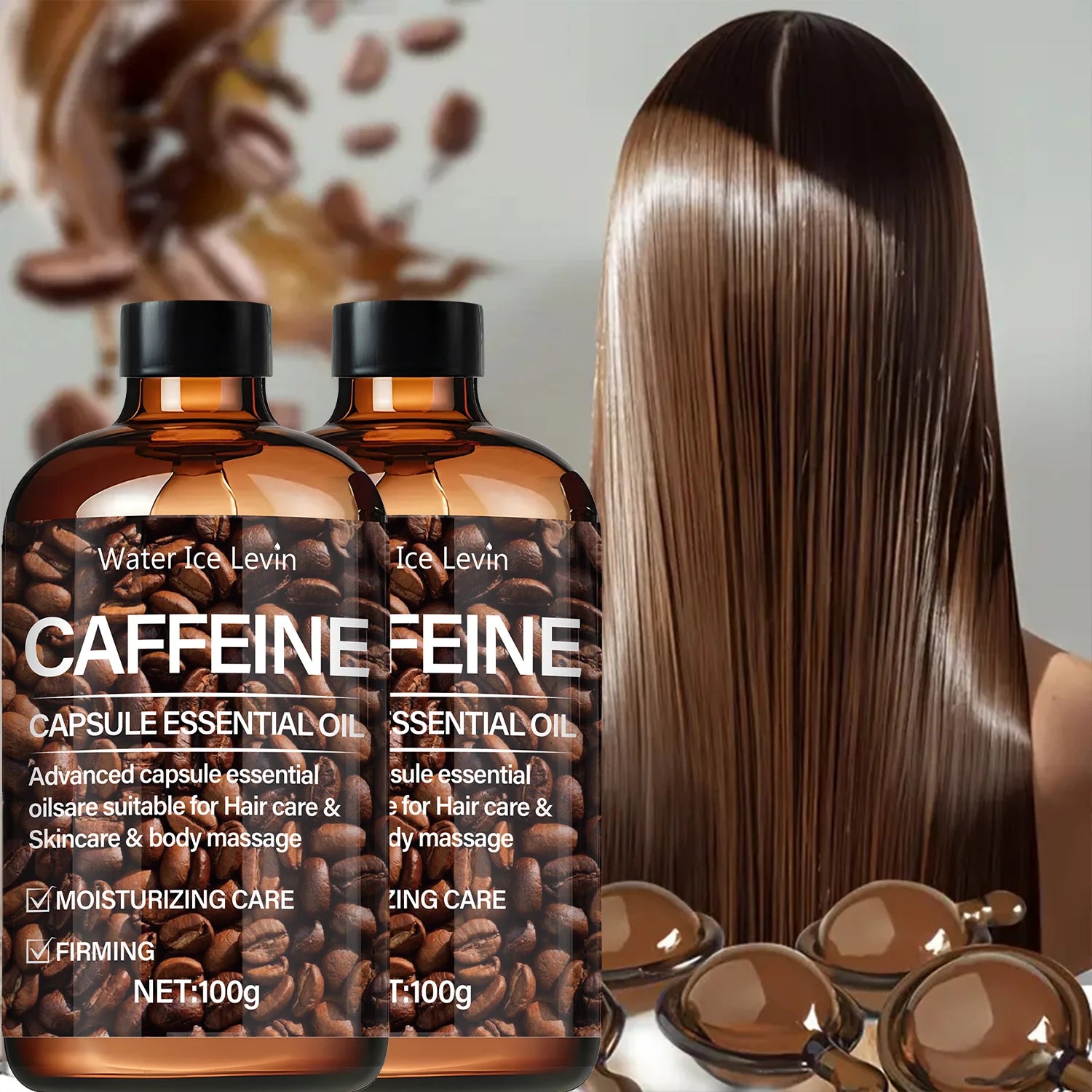 Caffeine Capsule Essential Oil 100g Hair Skin and Body Moisturizer - 4
