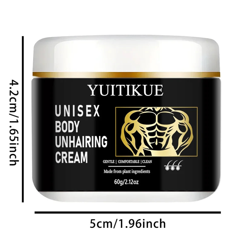 YUITIKUE Unisex Hair Remover Cream Gentle Body Depilatory 60g - 8