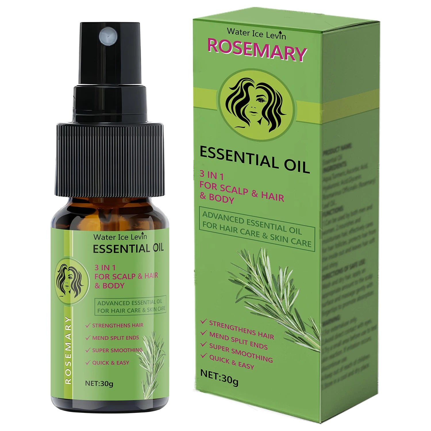 Water Ice Levin Rosemary 3 in 1 Hair and Scalp Nourishing Essential Oil - 14