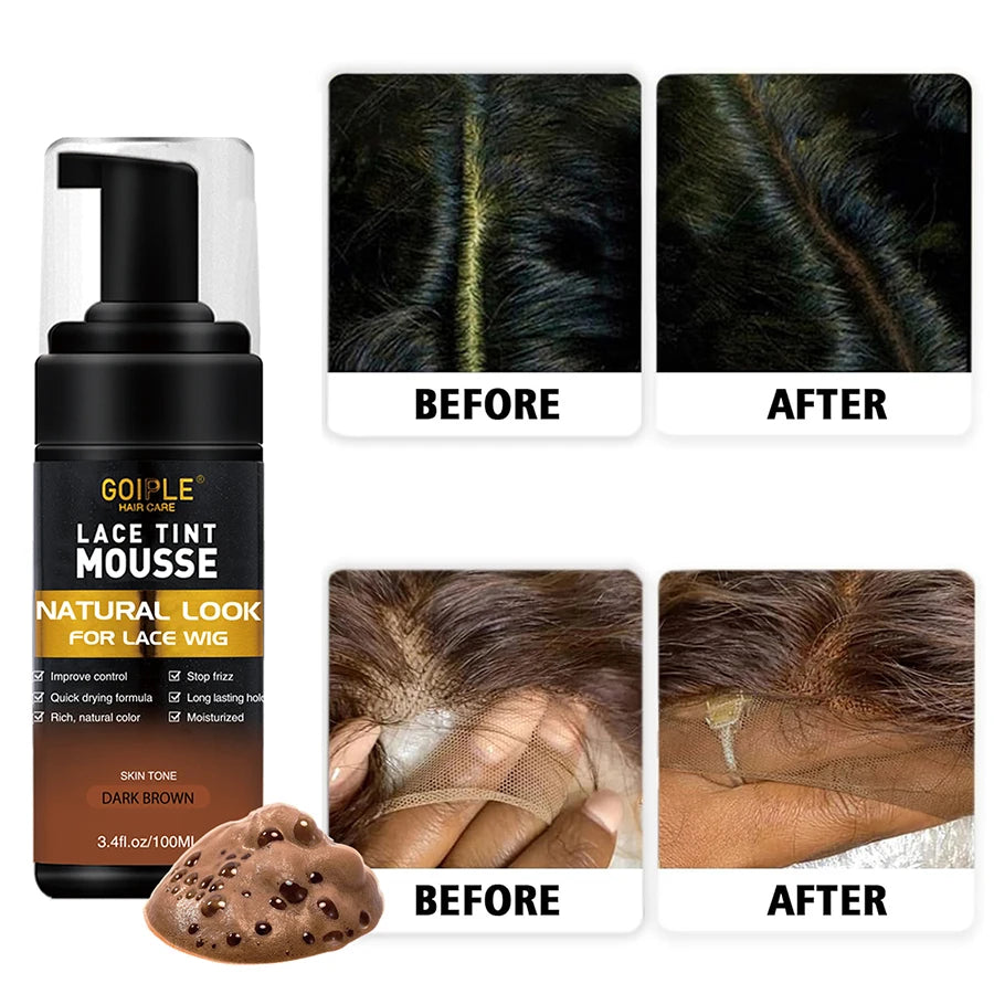Lace Tint Mousse Wax Stick Edge Control Gel Band and Brush Set