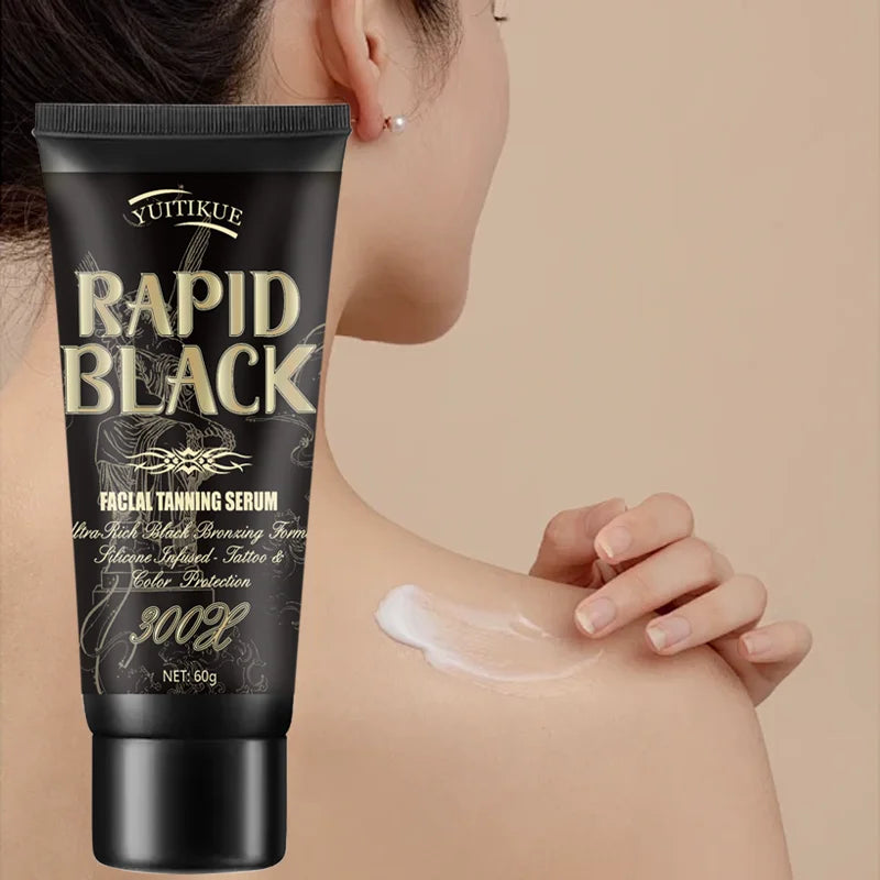 YUITIKUE Rapid Black Self-Tanning Bronzing Cream for Face and Body - 2