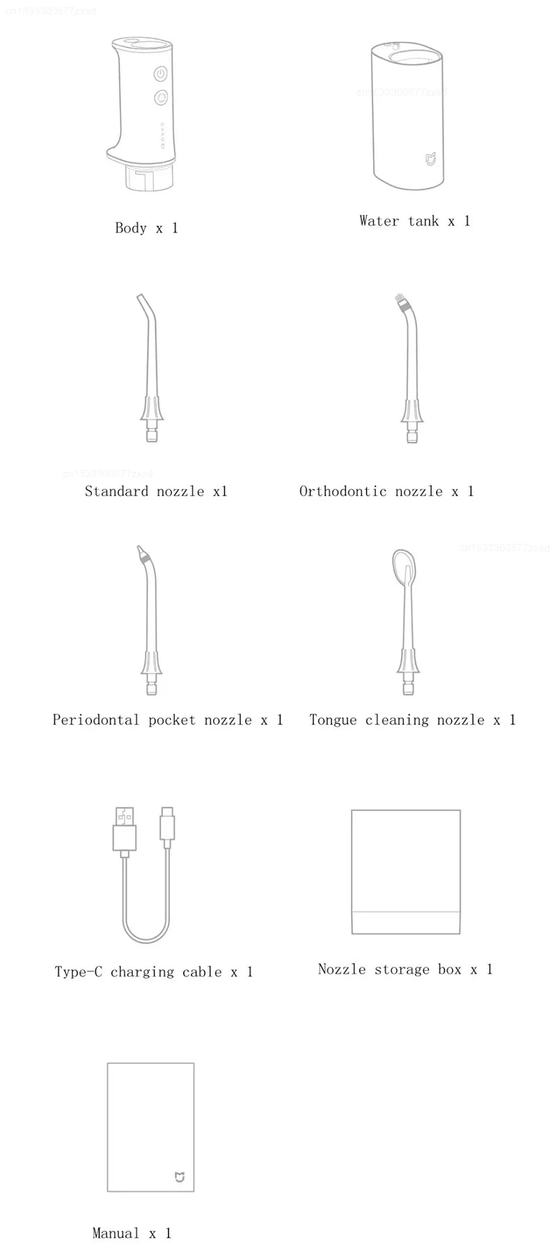 Mijia Portable Oral Irrigator Cordless Water Flosser Teeth Cleaner - 37