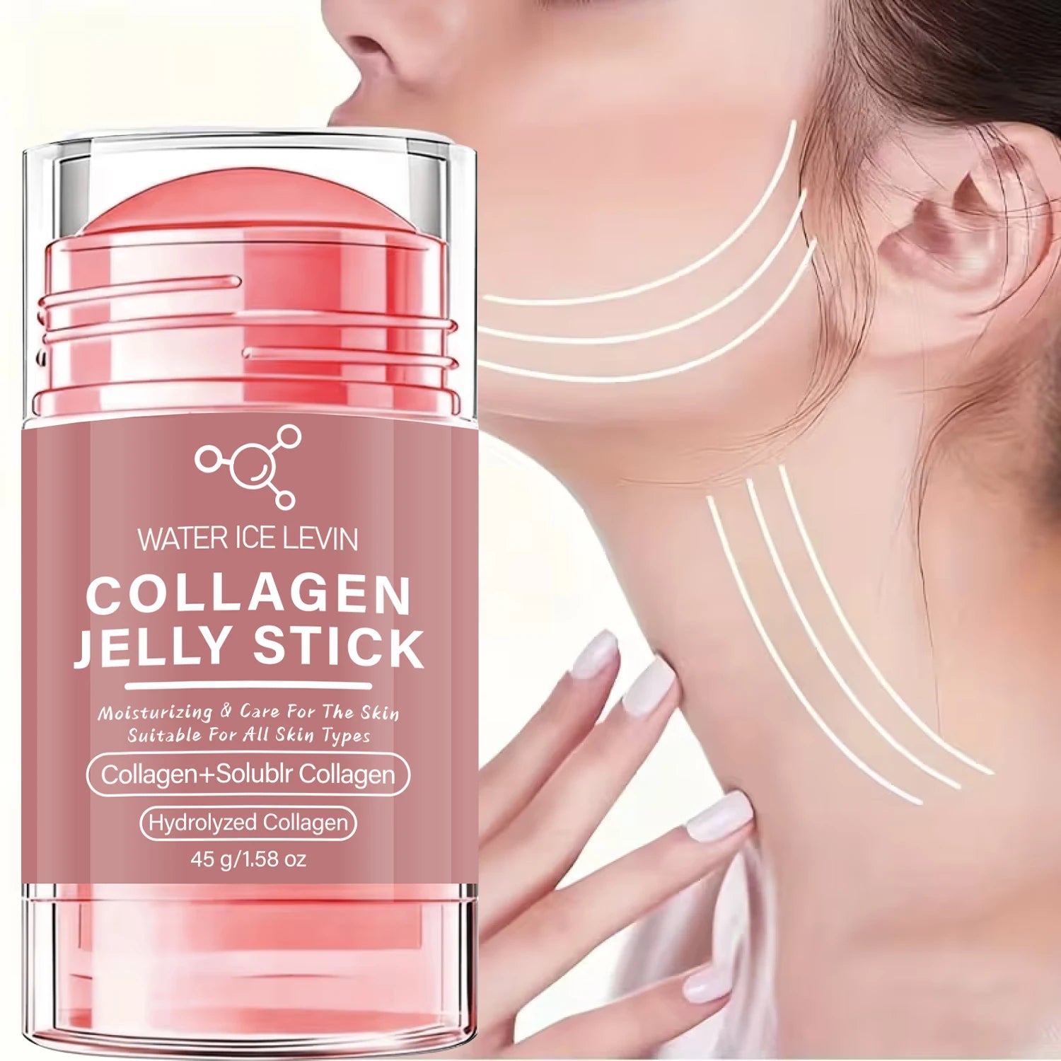 Collagen Jelly Stick Face and Neck Moisturizing Firming Skincare Balm - 3
