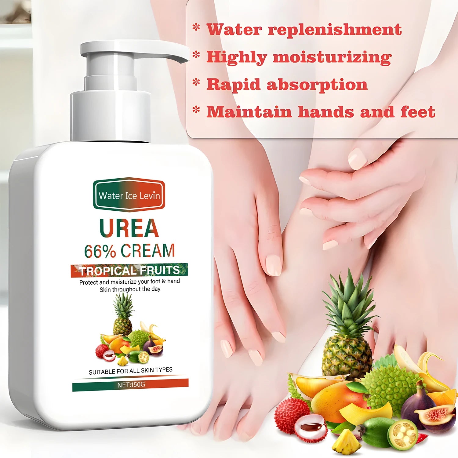 Urea 66% Intensive Moisturizing Cream for Hands Feet Elbows and Knees - 2