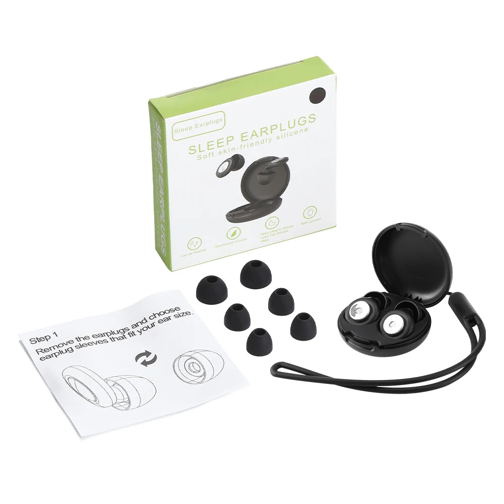 Reusable Noise-Canceling Sleep Earplugs for Side Sleeping