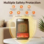 Portable Electric Space Heater with Flame Effect