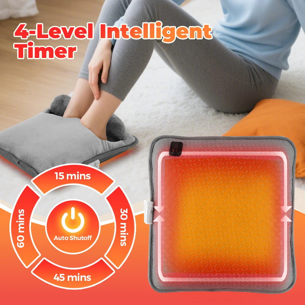 Electric Heating Foot Warmer with Adjustable Timer and Temperature