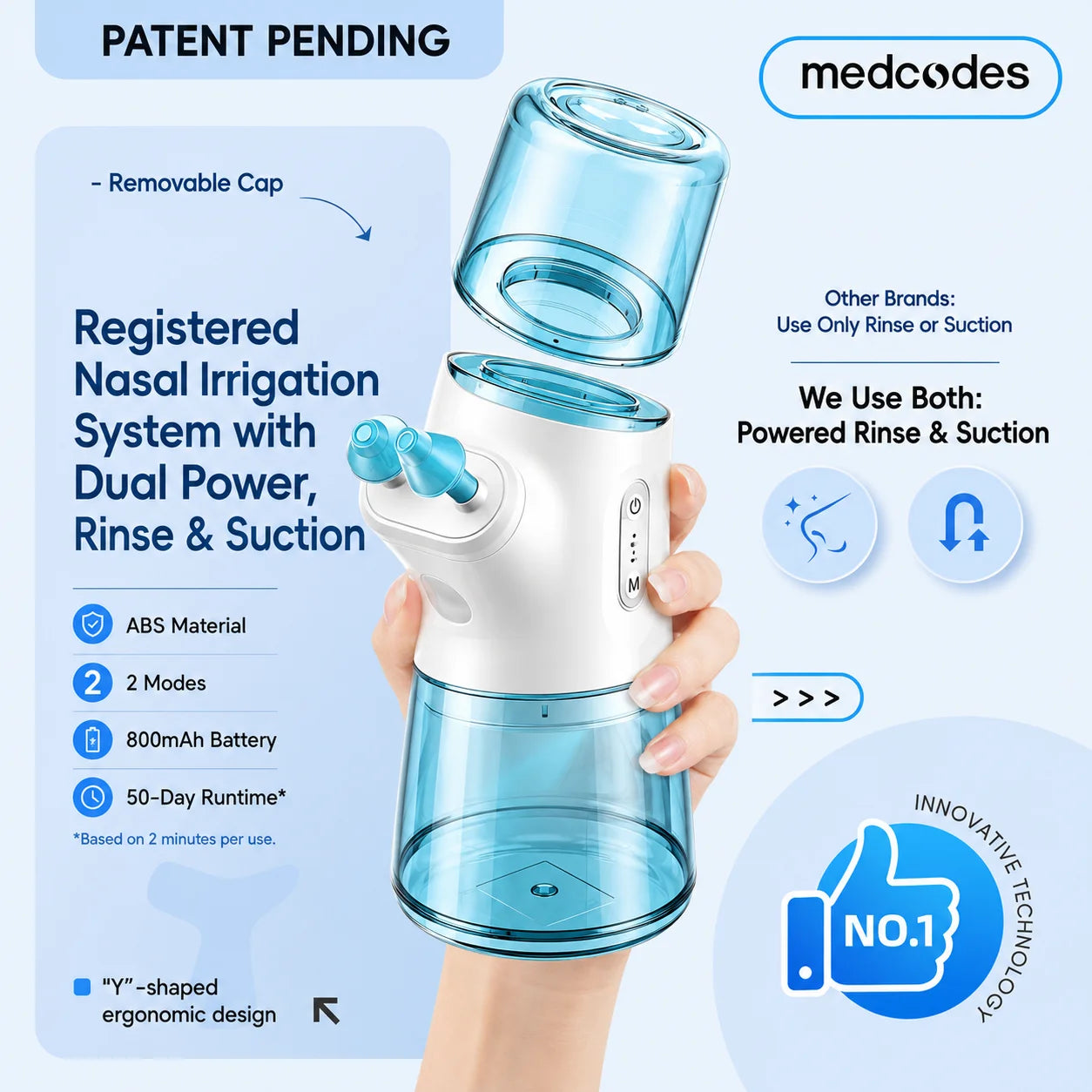 Portable Electric Nasal Irrigator for Sinus Relief - 14