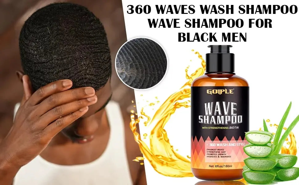 Goiple 360 Wave Shampoo and Strong Hold Hair Pomade Styling Set - 8