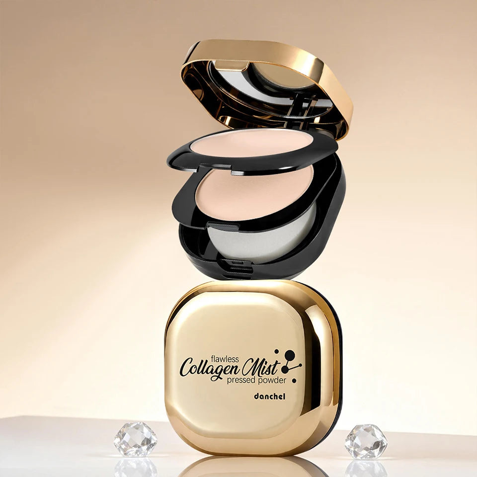 Collagen Infused Oil Control Pressed Powder for Flawless Matte Finish - 18
