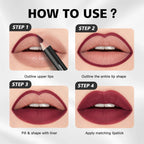 Professional 12-Piece Waterproof Lip Liner Pencil Set