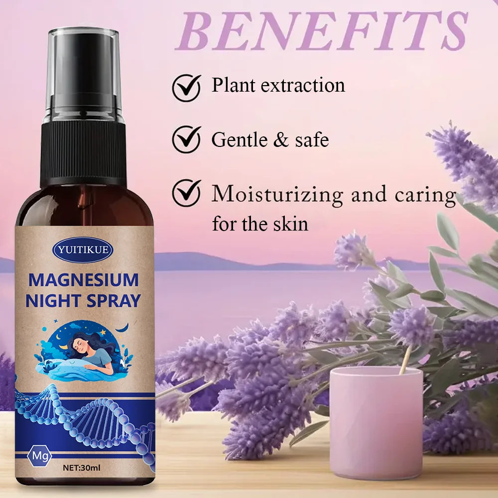 Magnesium Night Spray with Lavender Oil Sleep and Relaxation Mist 30ml