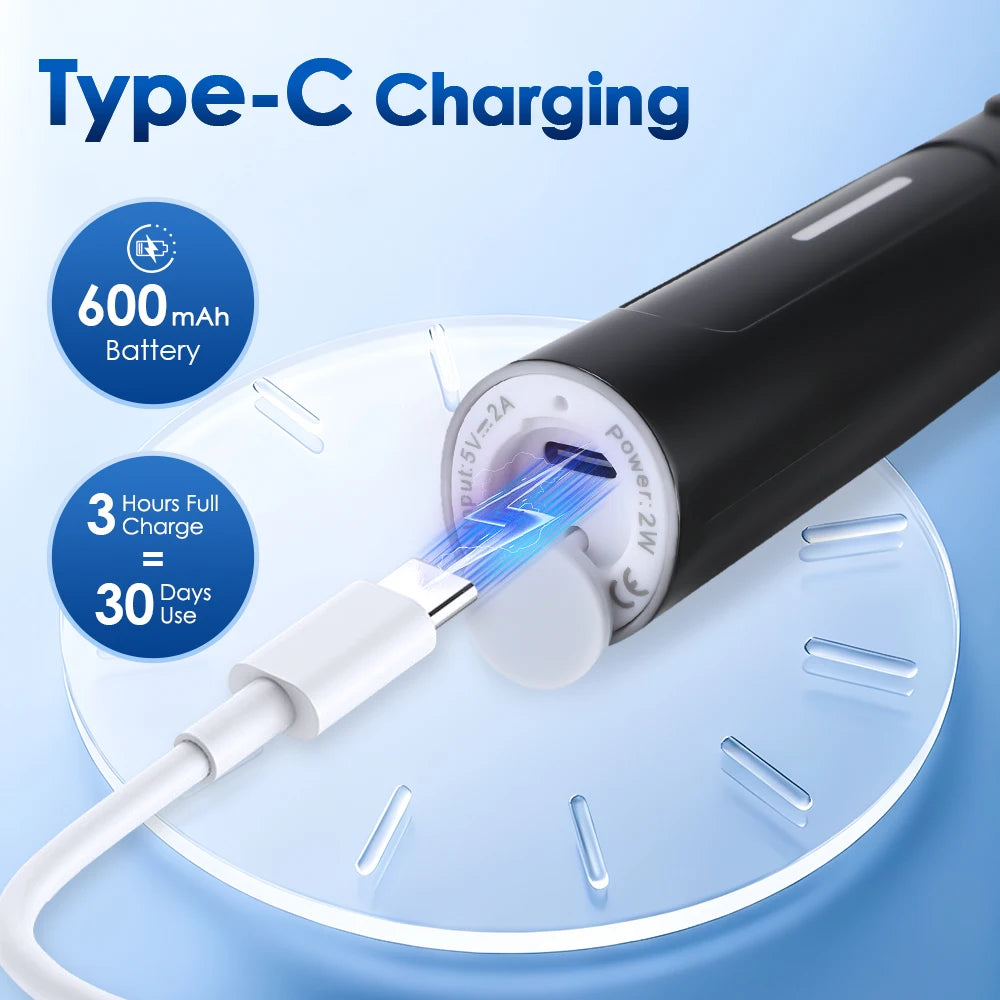 3D Rotating Rechargeable Electric Toothbrush for Adults - 8