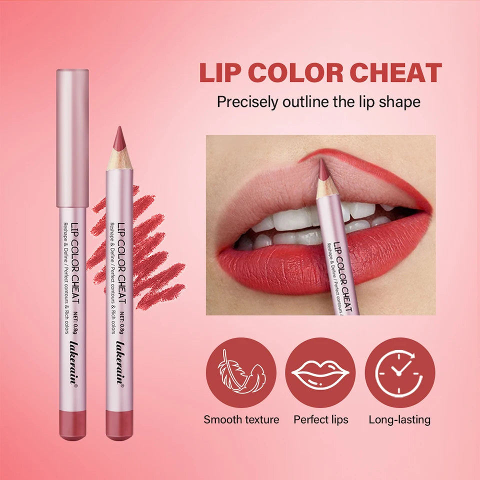 Waterproof Long-Lasting Matte Lip Liner Pencil Set