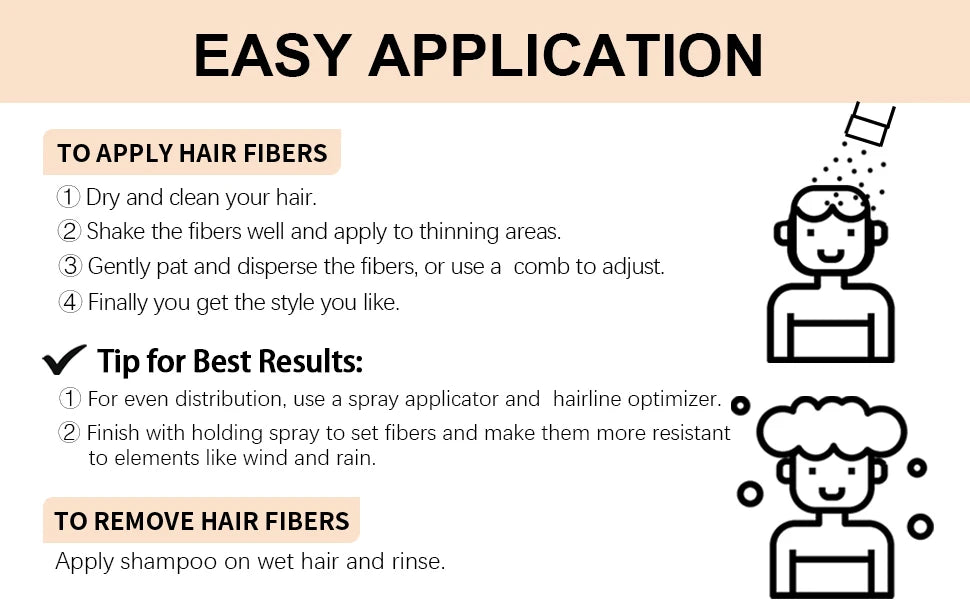 15g Hair Building Fibers for Thinning Hair and Bald Spots