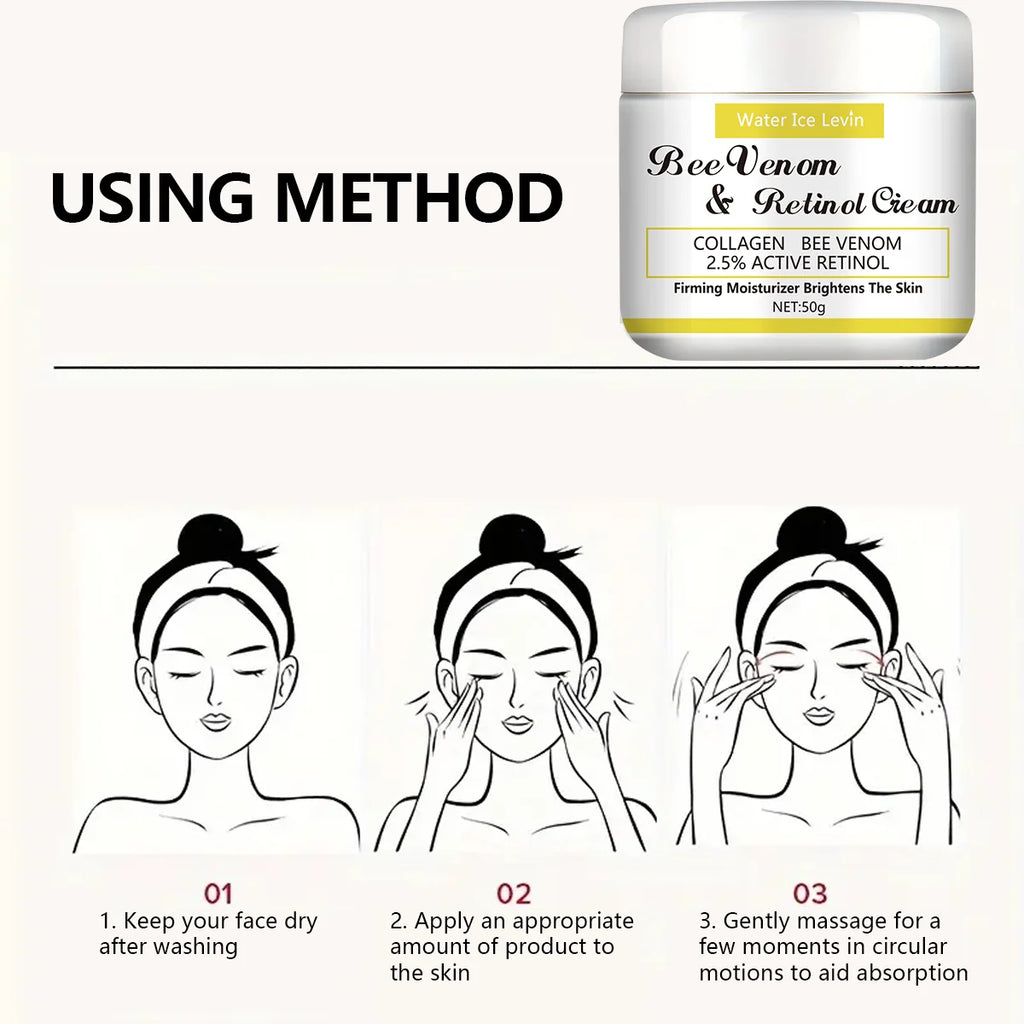 Bee Venom Retinol Cream Moisturizing Face and Body Firming Lotion