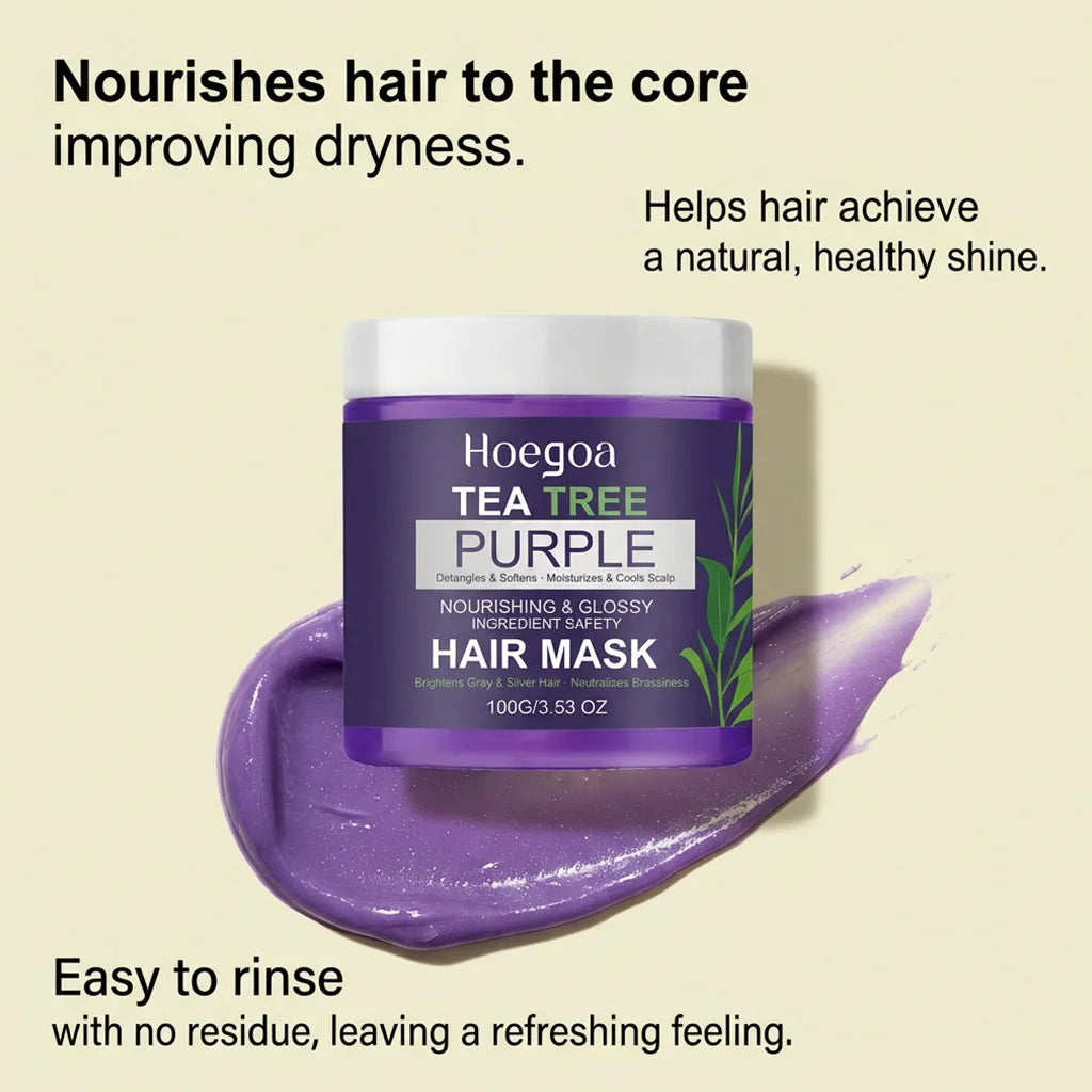 Hoegoa Purple Tea Tree Hair Mask Moisturizing Treatment 100g - 10