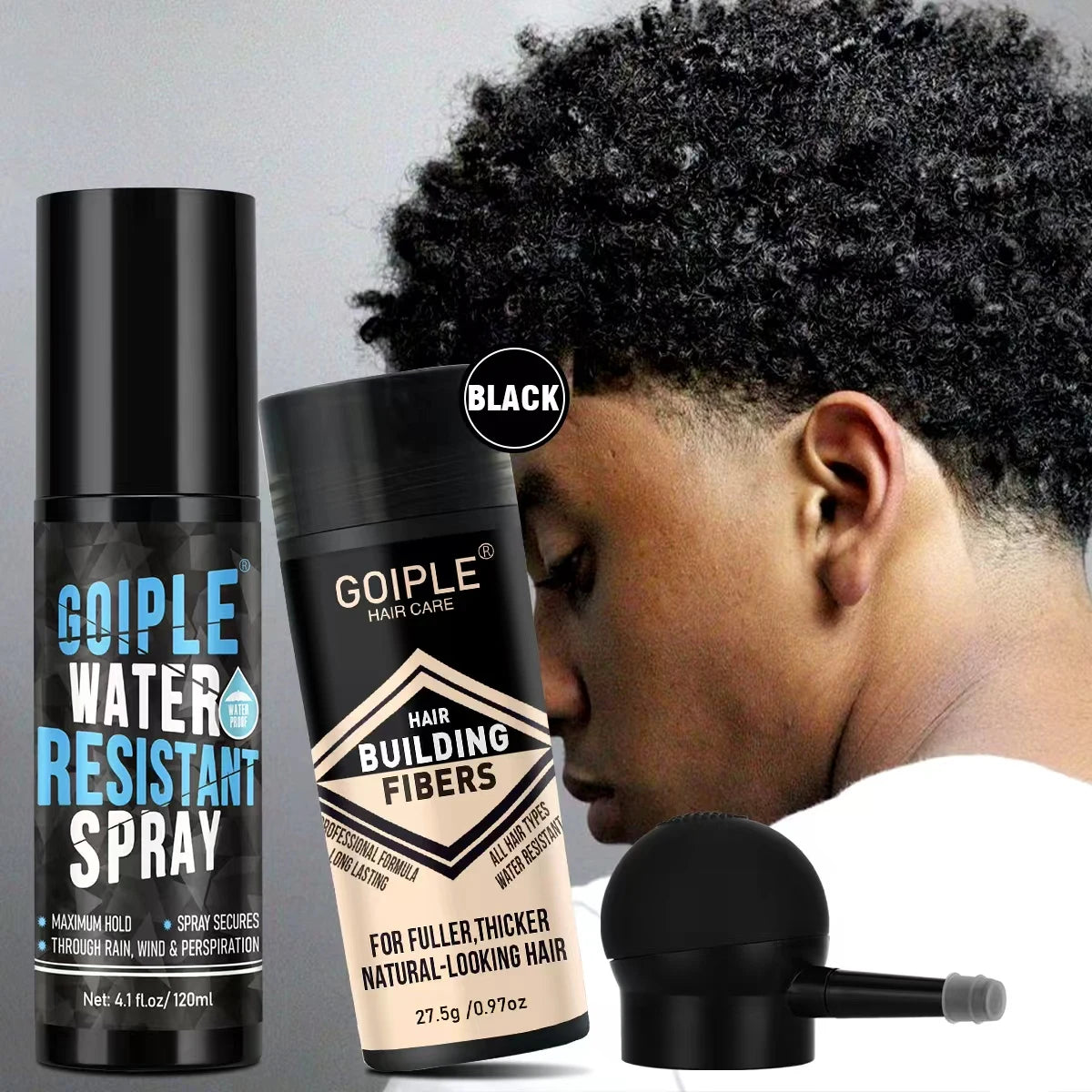 Goiple Hair Building Fibers Kit Instant Thickener and Styling Spray - 7