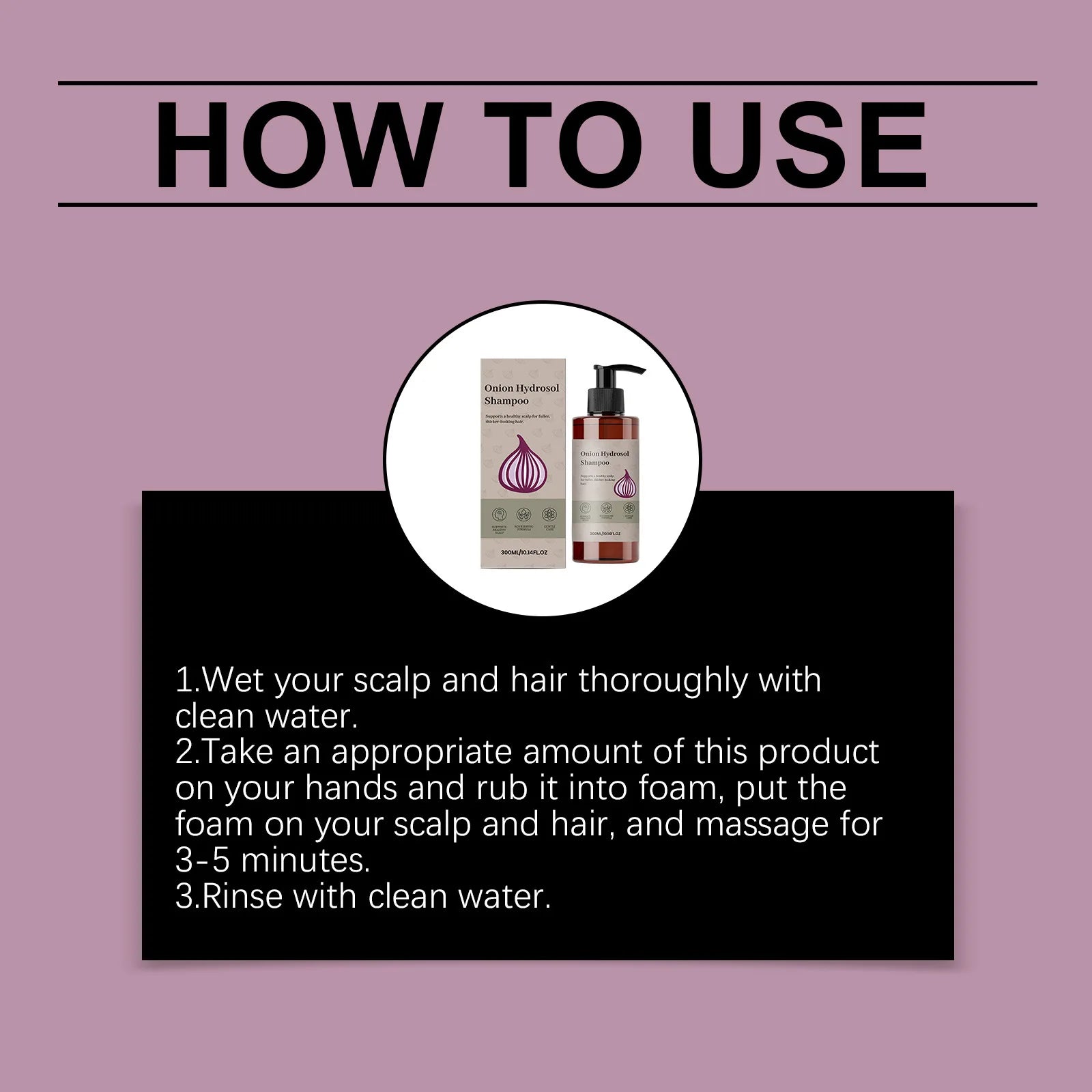 Onion Hydrosol Scalp Nourishing Shampoo 300ml for Hair Growth - 5