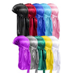 Silk Durag for Men Wave Cap Adjustable Breathable Hair Pirate Hat