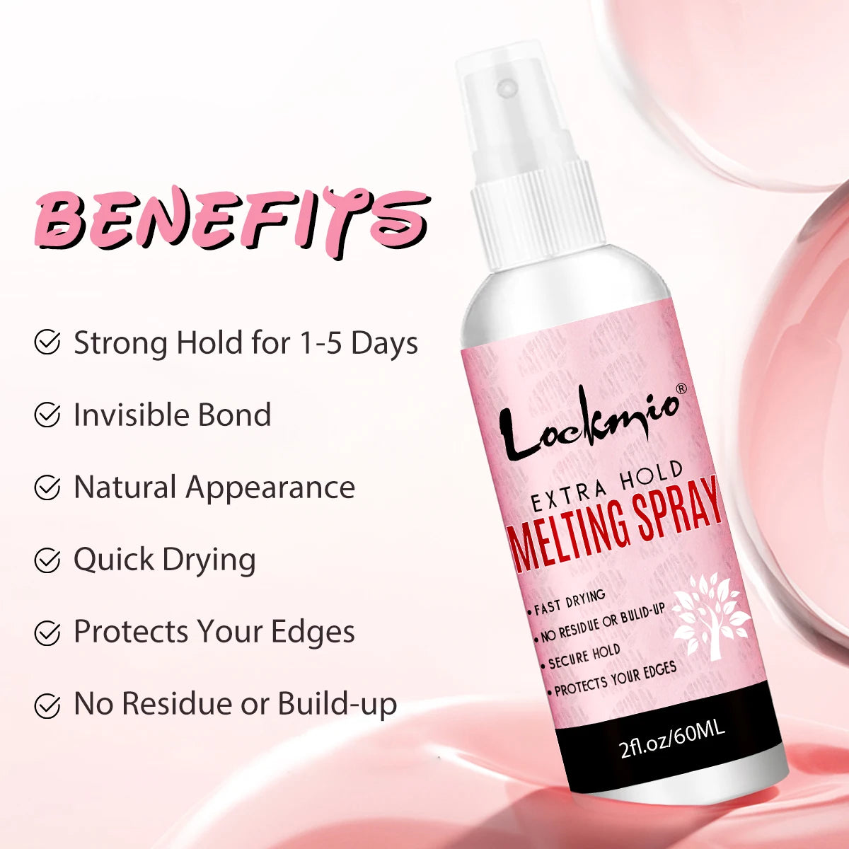 Lockmio Lace Wig Installation Kit Waterproof Glue and Melting Spray