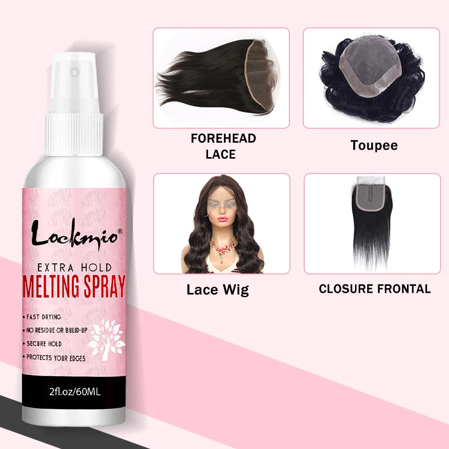 60ml Melting Spray for Lace Front Wigs with Long Lasting Secure Hold