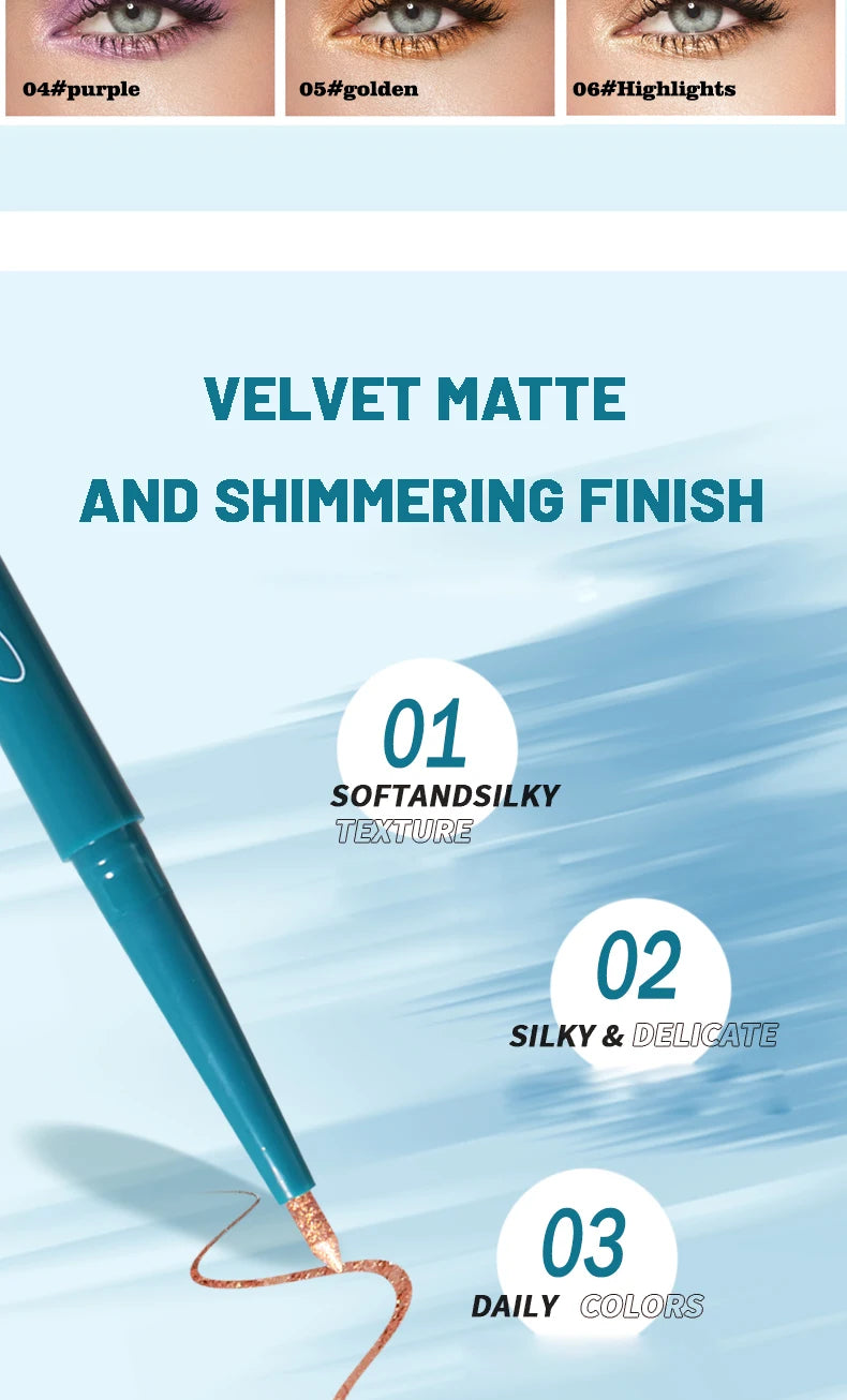 Peifen Waterproof Eyeshadow Stick Shiny Shimmer Eye Makeup Pen