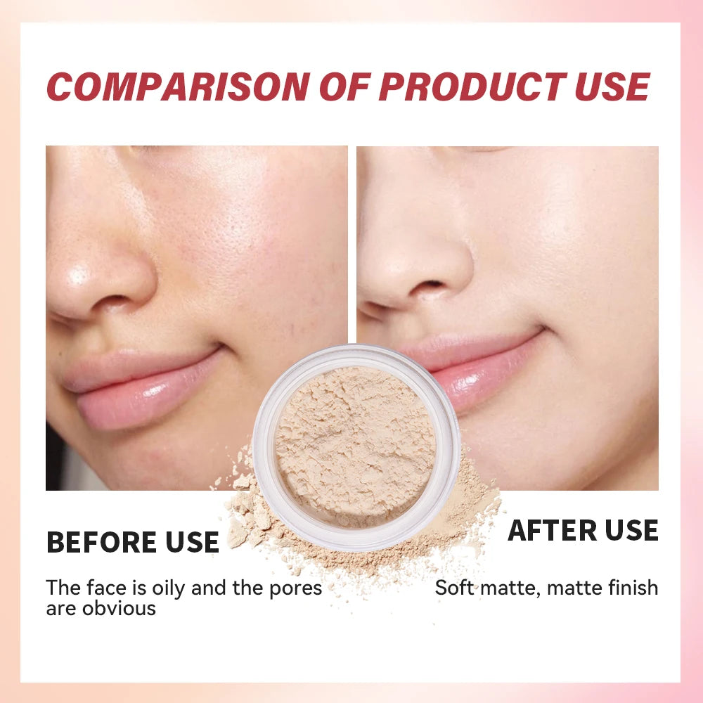Matte Finishing Loose Setting Powder for Oil Control - 4
