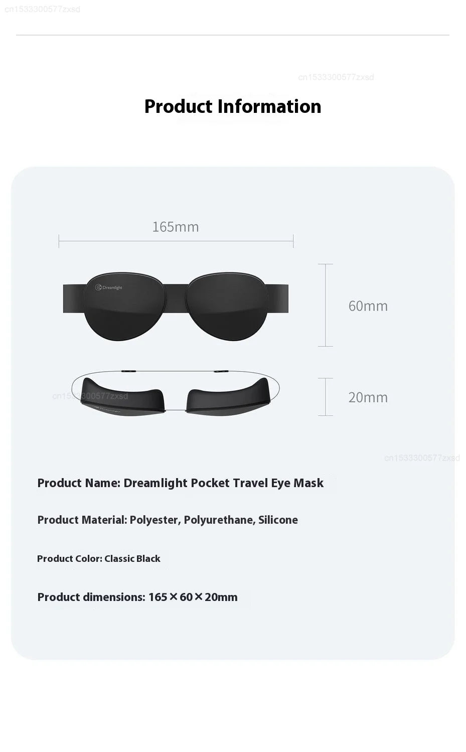 Dreamlight 3D Sleep Mask Contoured Blackout Eye Mask for Travel - 19