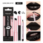 All-in-One Waterproof Lip Liner, Lipstick and Gloss Makeup Set