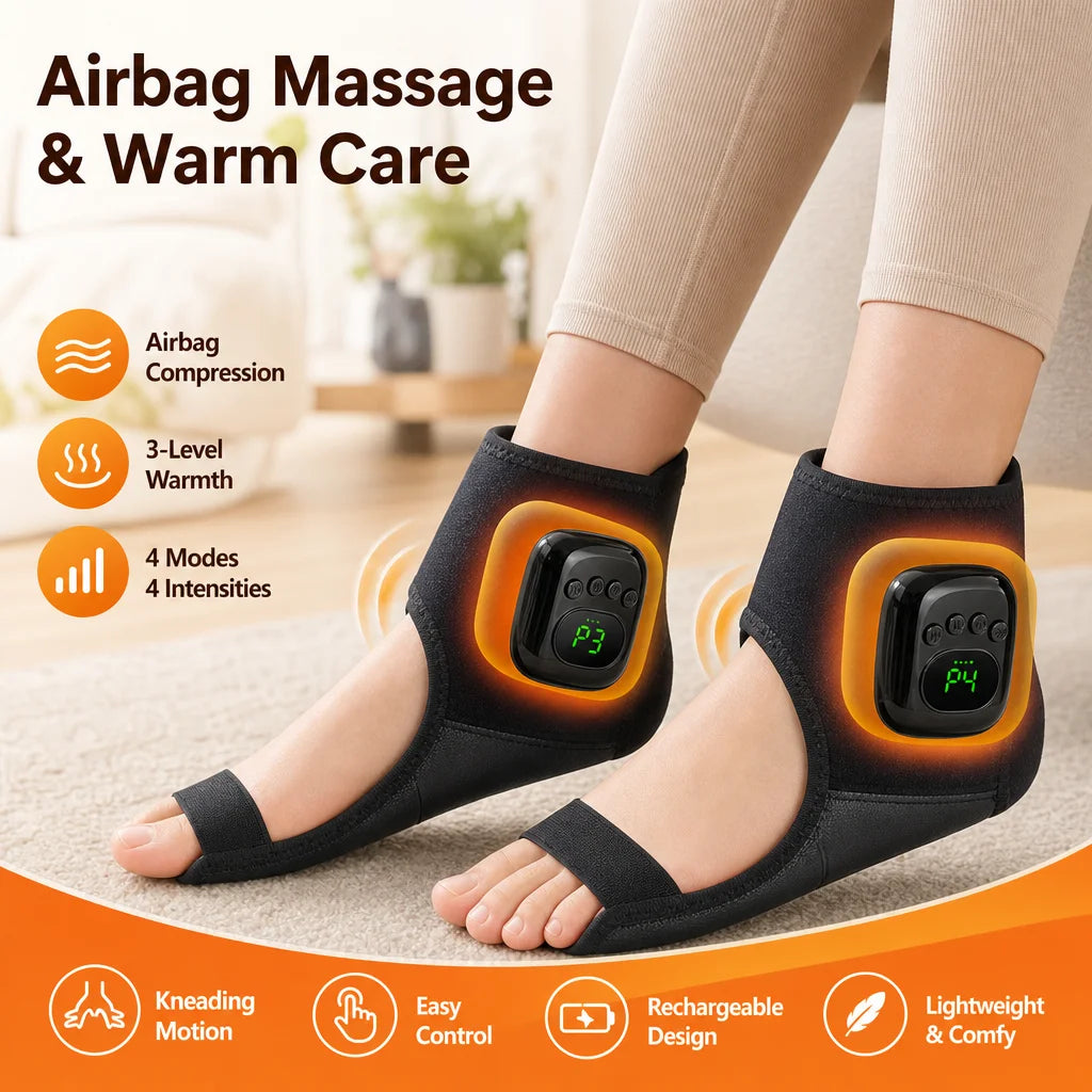 Heated Air Compression Ankle Massager for Pain Relief - 1