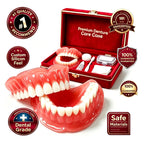 Comfortable Silicone Denture Set with Care and Storage Kit
