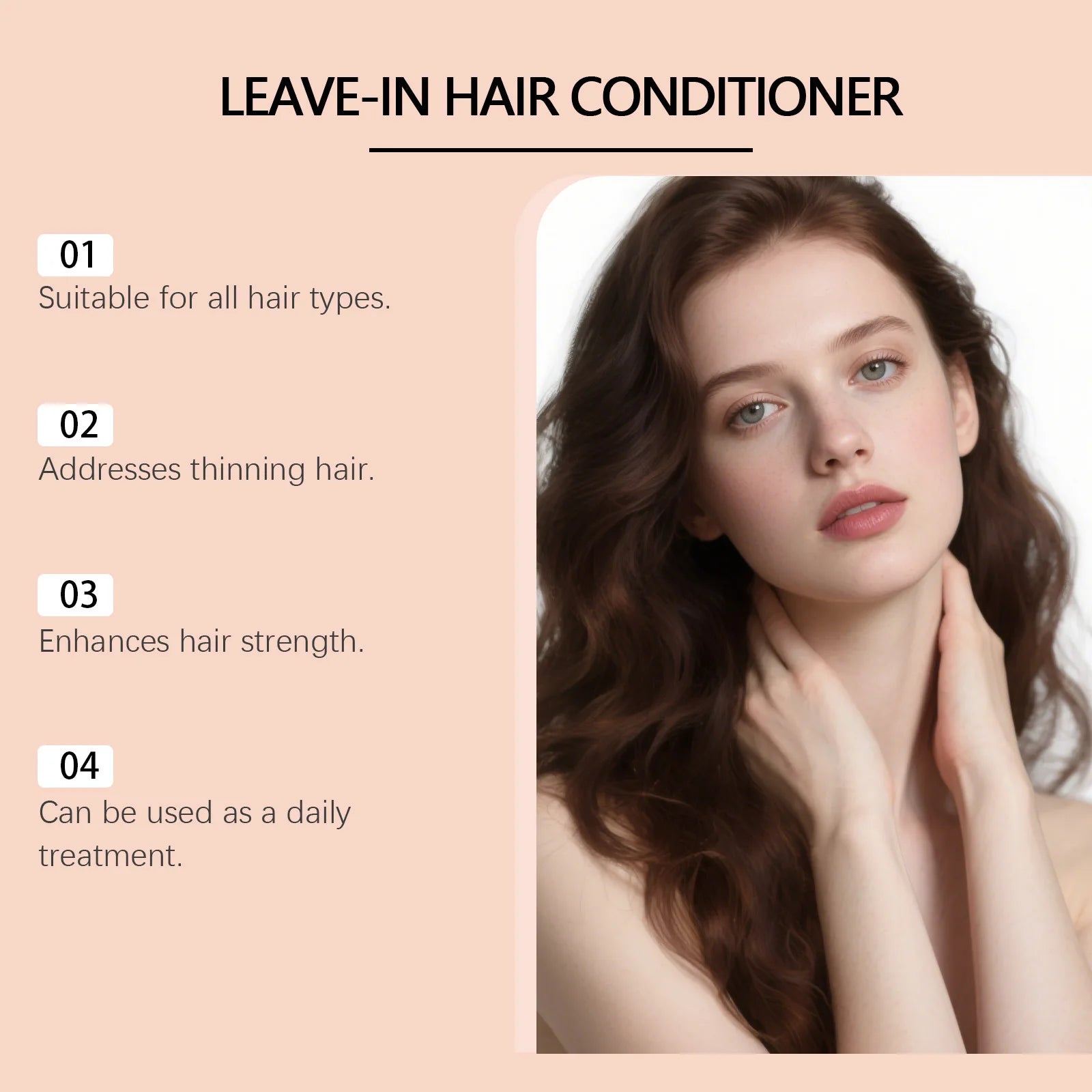 Leave-in Hair Conditioner Cream for Anti-Frizz and Deep Moisturizing - 5
