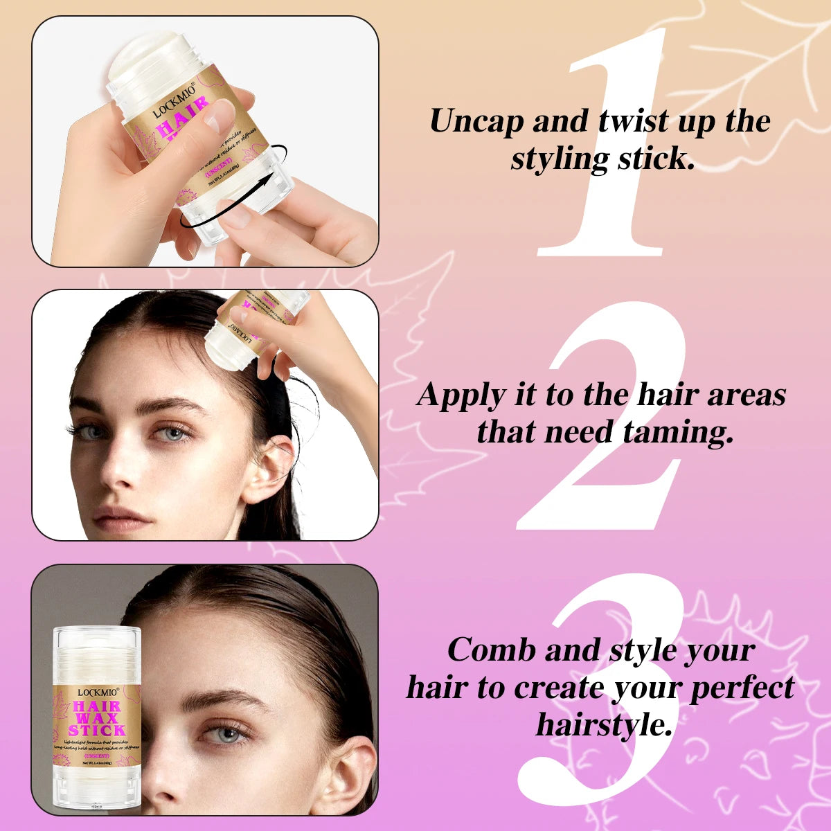 40g Hair Styling Wax Stick Finishing Cream for Flyaways