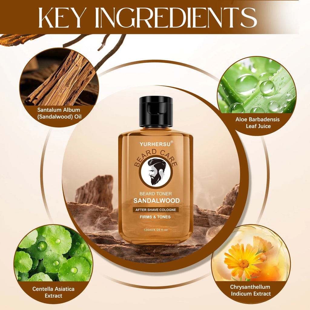 Yurhersu Sandalwood After Shave Beard Toner for Men 120ml
