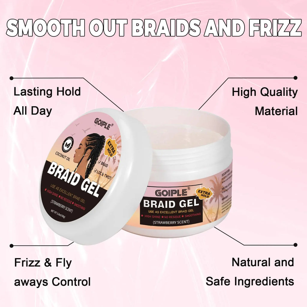 Goiple Strawberry Braid Gel Loc and Twist Styling Pomade 150g