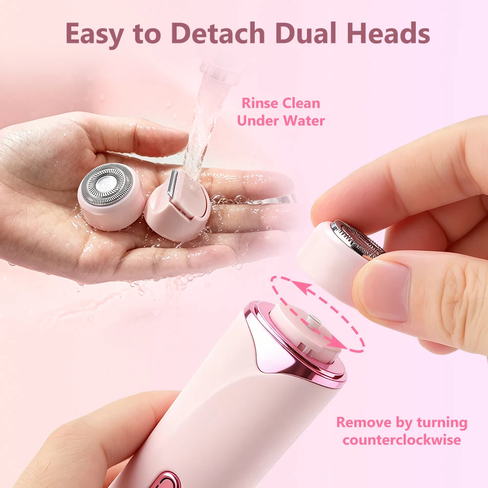 Dual-Head Electric Hair Trimmer for Women