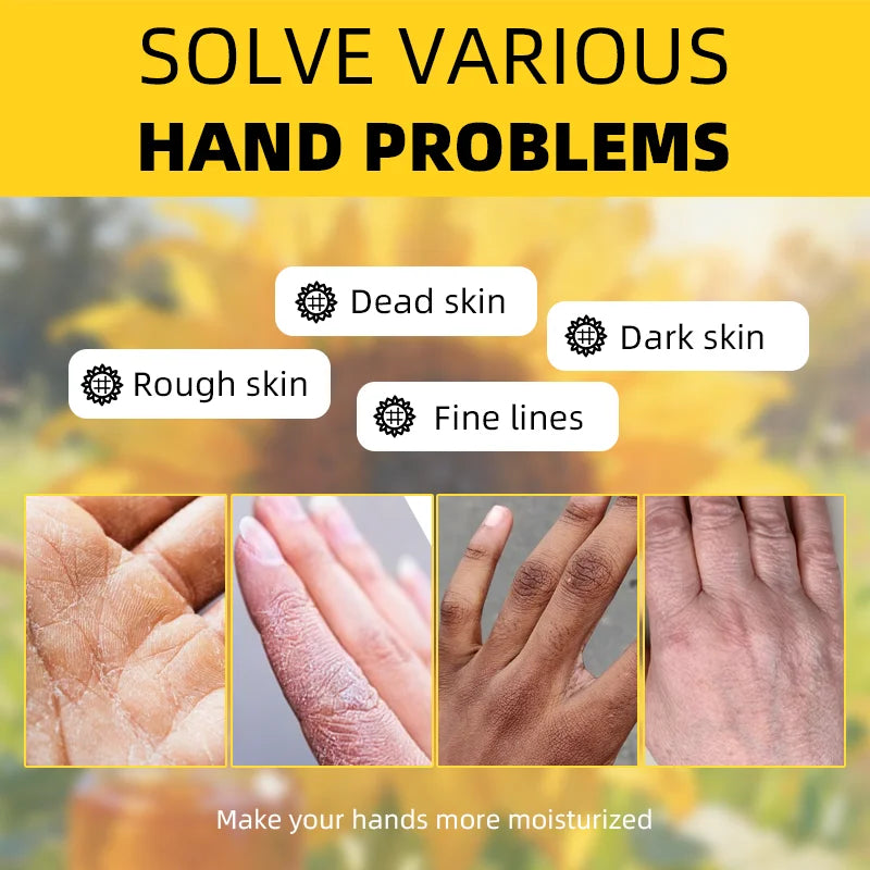YUITIKUE Bee Venom Milk Hand Wax Exfoliating Mask for Smooth Skin