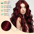 3 In 1 Wine Red Hair Dye Shampoo Natural Herbal Instant Color 100ml