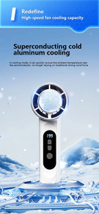 Rechargeable Ice Cooling Handheld Fan for Travel