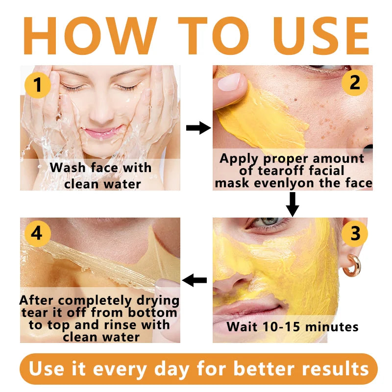 YUITIKUE Turmeric and Vitamin C Facial Mask Brightening Clay Treatment - 14