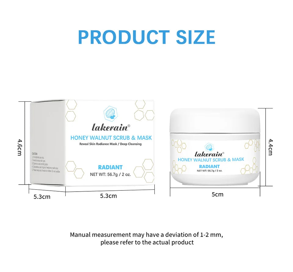 Honey Walnut Exfoliating Facial Scrub and Mask