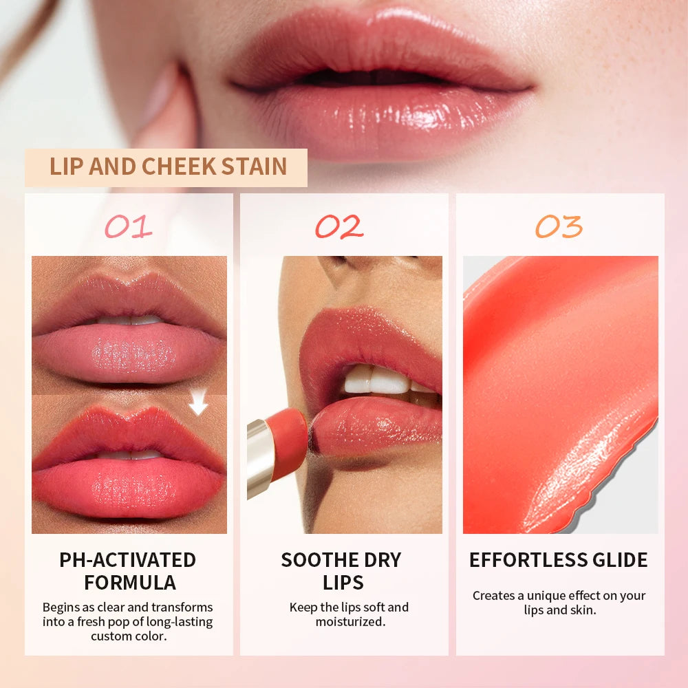 pH-Activated Color Changing Lip and Cheek Stain