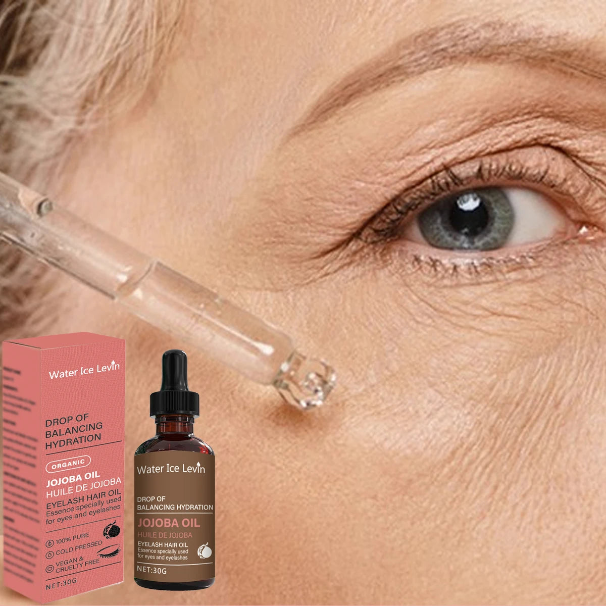 Water Ice Levin Jojoba Eyelash Growth Oil Retinol Eye Serum 30g