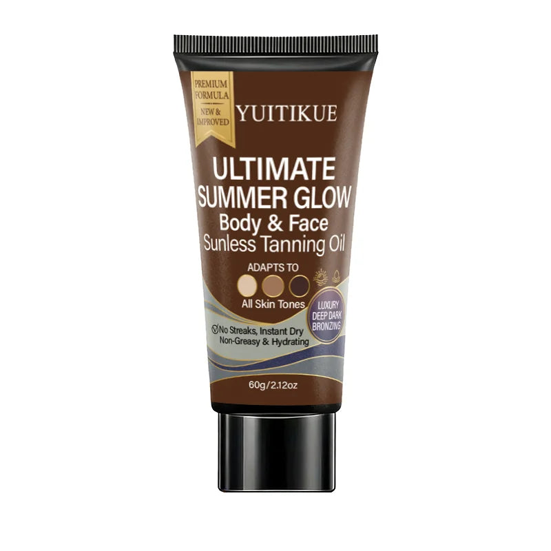 YUITIKUE Self Tanning Oil Face and Body Sunless Bronzer 60g